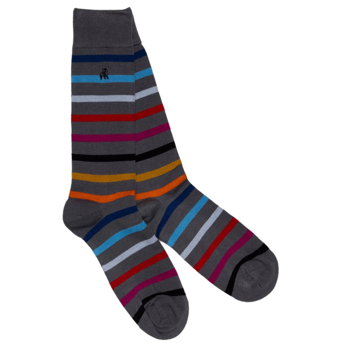 Swole Panda Striped Bamboo Socks