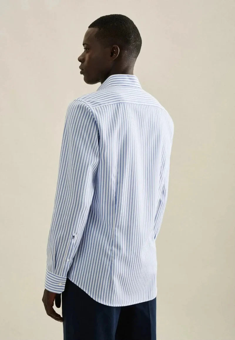 Seidensticker Kent Stripe Shirt - Blue