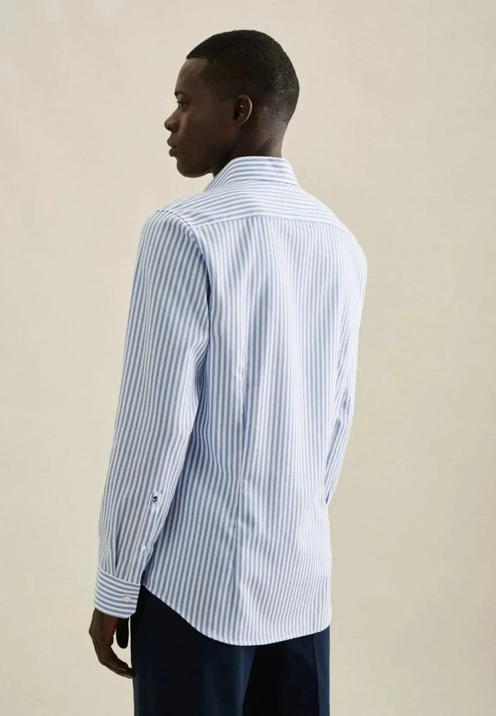 Seidensticker Kent Stripe Shirt - Blue