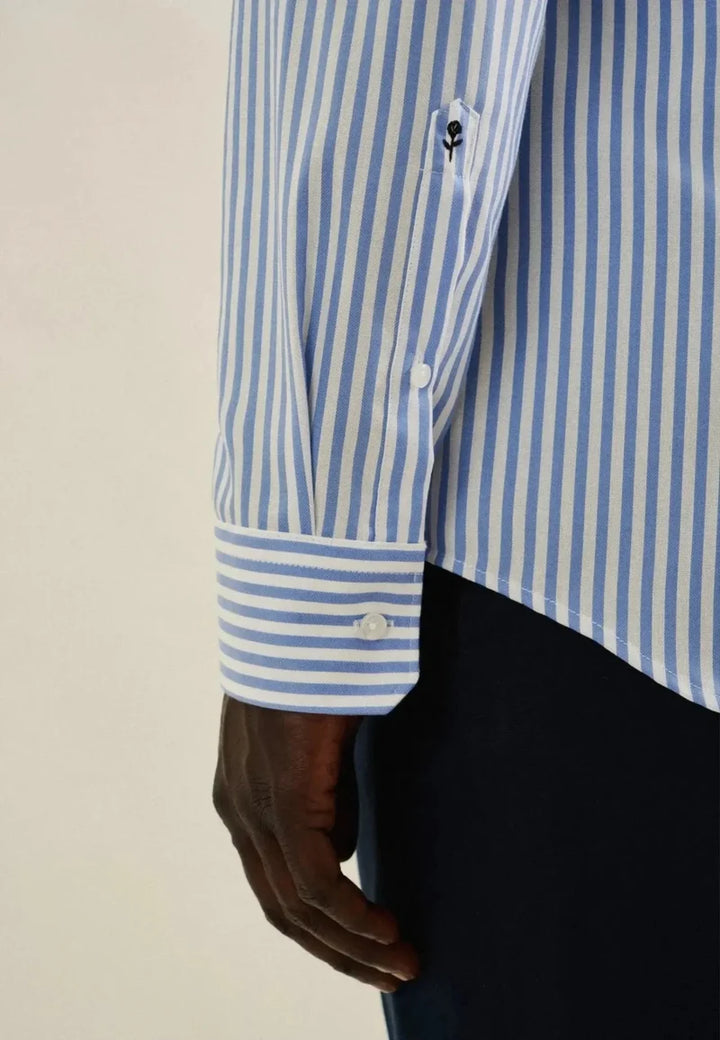 Seidensticker Kent Stripe Shirt - Blue