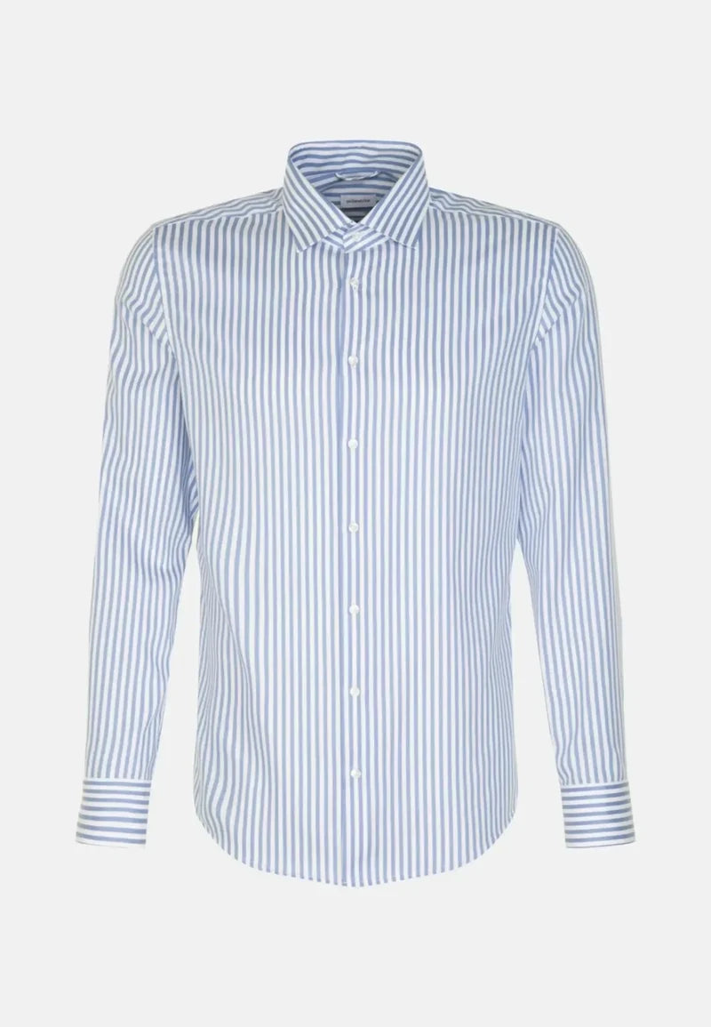 Seidensticker Kent Stripe Shirt - Blue