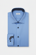 Seidensticker Twill Kent Shirt with Trim - Blue