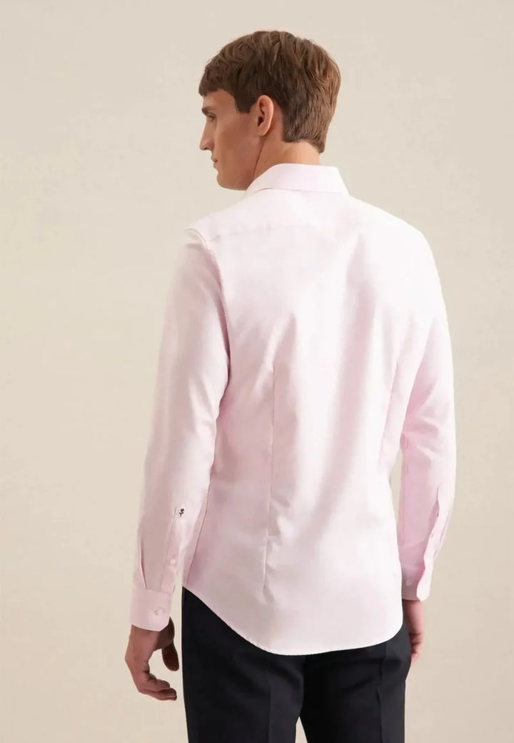 Seidensticker New Kent Shaped Twill Shirt - Pink