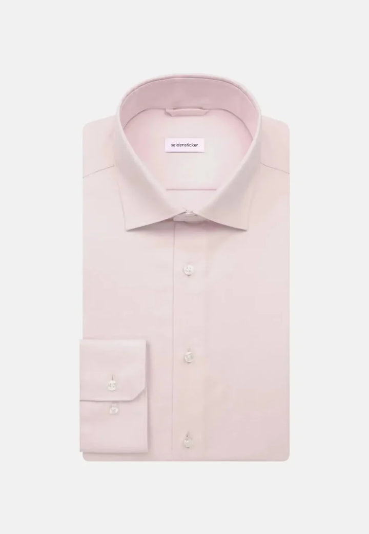 Seidensticker New Kent Shaped Twill Shirt - Pink