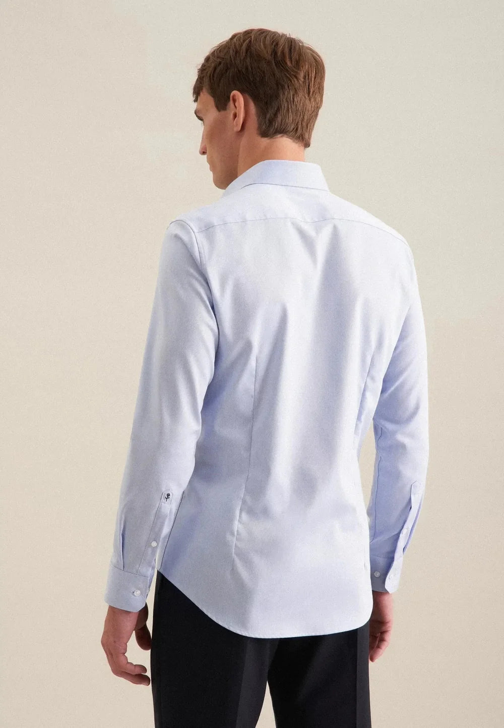 Seidensticker New Kent Shaped Twill Shirt - Blue