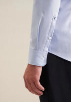 Seidensticker New Kent Shaped Twill Shirt - Blue