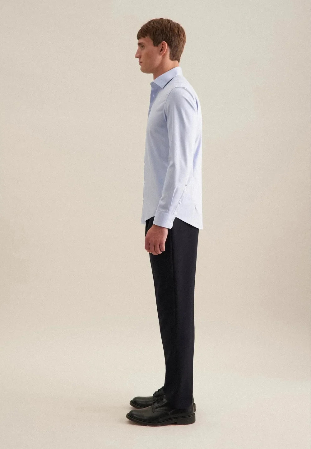 Seidensticker New Kent Shaped Twill Shirt - Blue