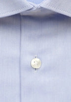 Seidensticker New Kent Shaped Twill Shirt - Blue