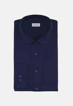 Seidensticker New Kent Shaped Twill Shirt - Navy