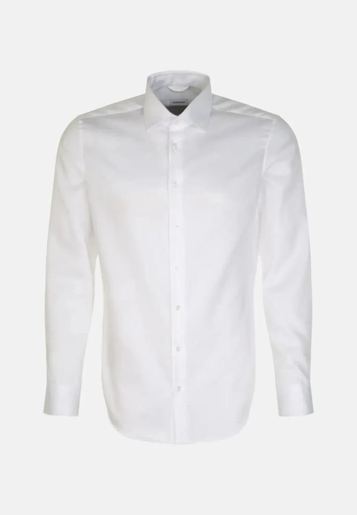 Seidensticker New Kent Shaped Twill Shirt - White