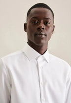Seidensticker New Kent Shaped Twill Shirt - White