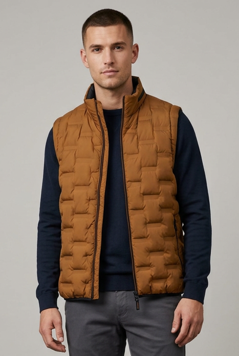 Redpoint Perry Quilted Gilet - Rusty Brown