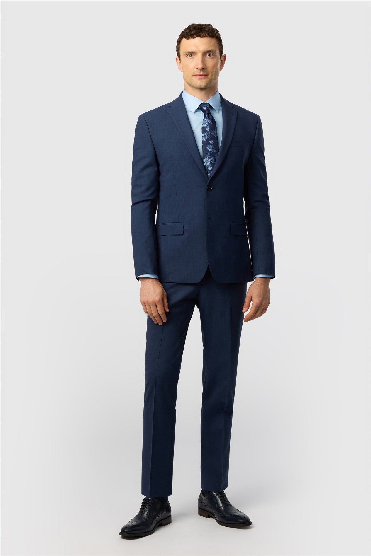 Ted Baker Slim Fit Performance Blue Panama Jacket