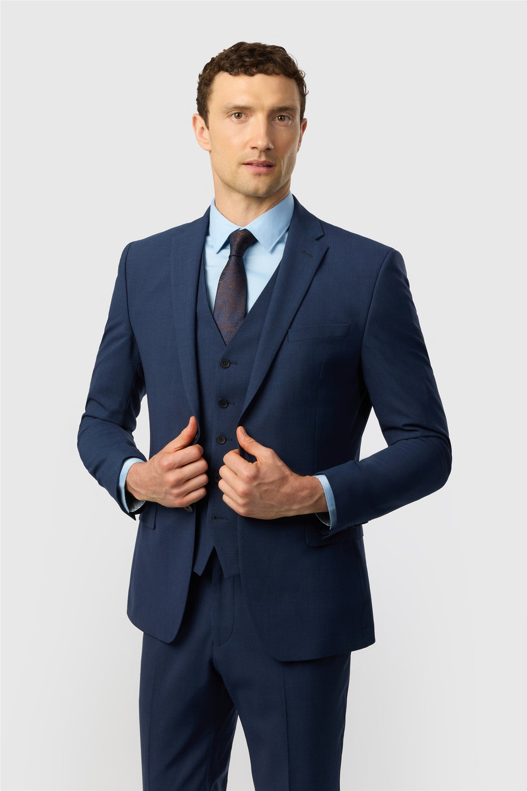Ted Baker Slim Fit Performance Blue Panama Suit