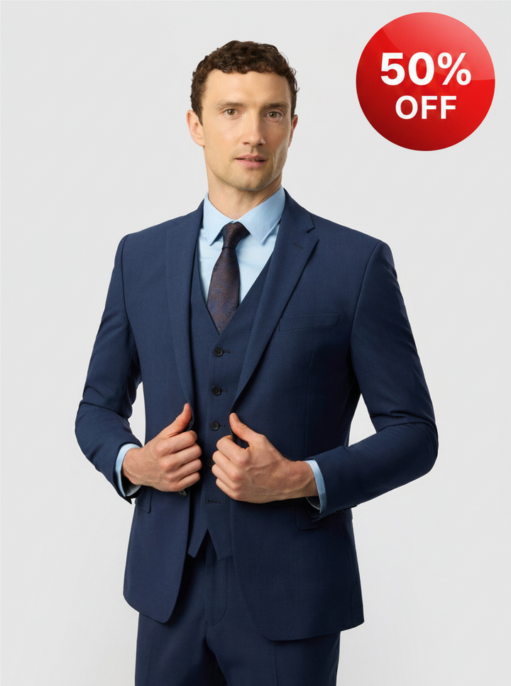 Ted Baker Slim Fit Performance Blue Panama Suit