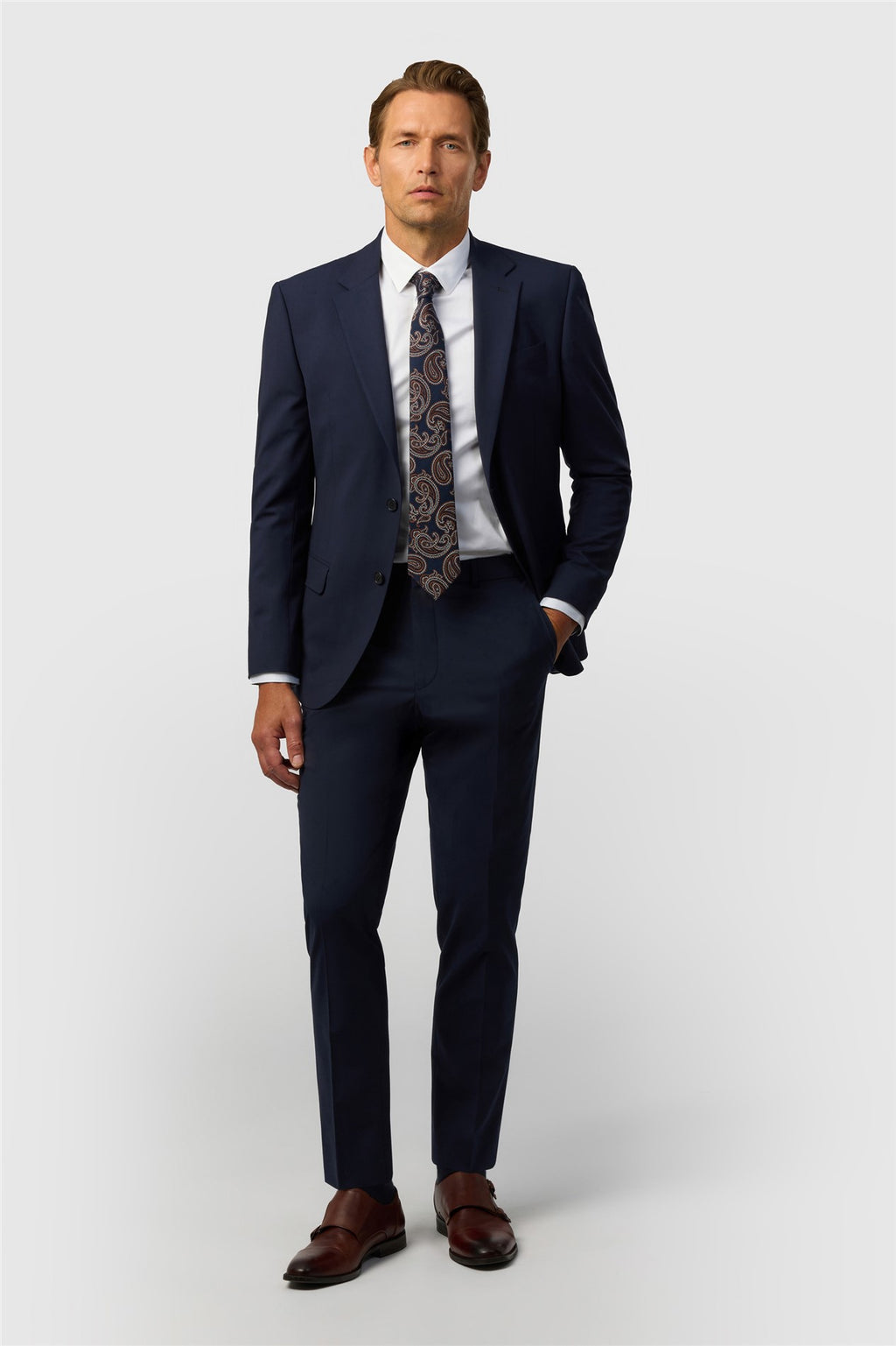 Ted Baker Slim Fit Performance Navy Panama Jacket