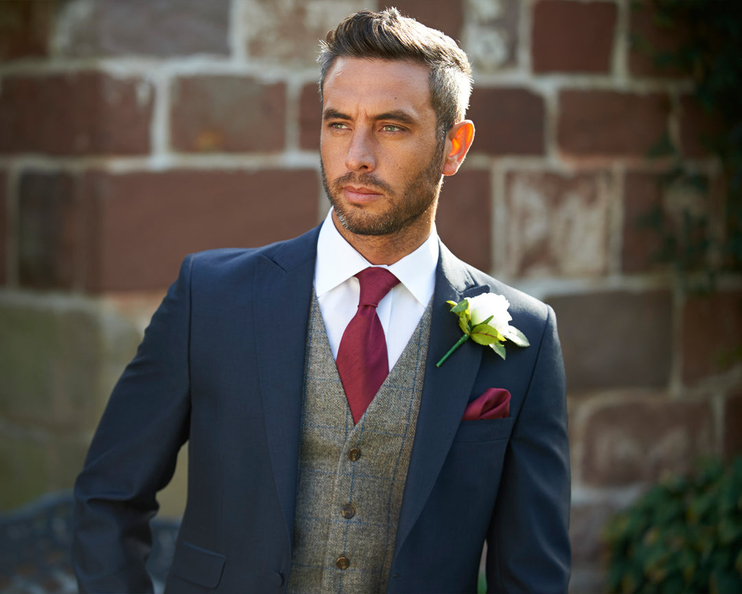 Navy Blue Mohair Suit