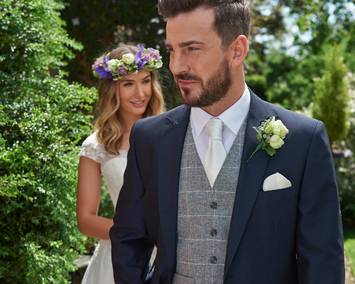 Navy Blue Mohair Suit