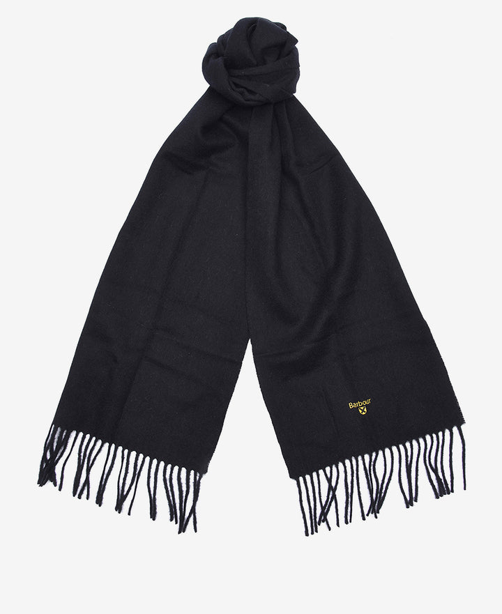 Barbour Plain Lambswool Scarf - Black