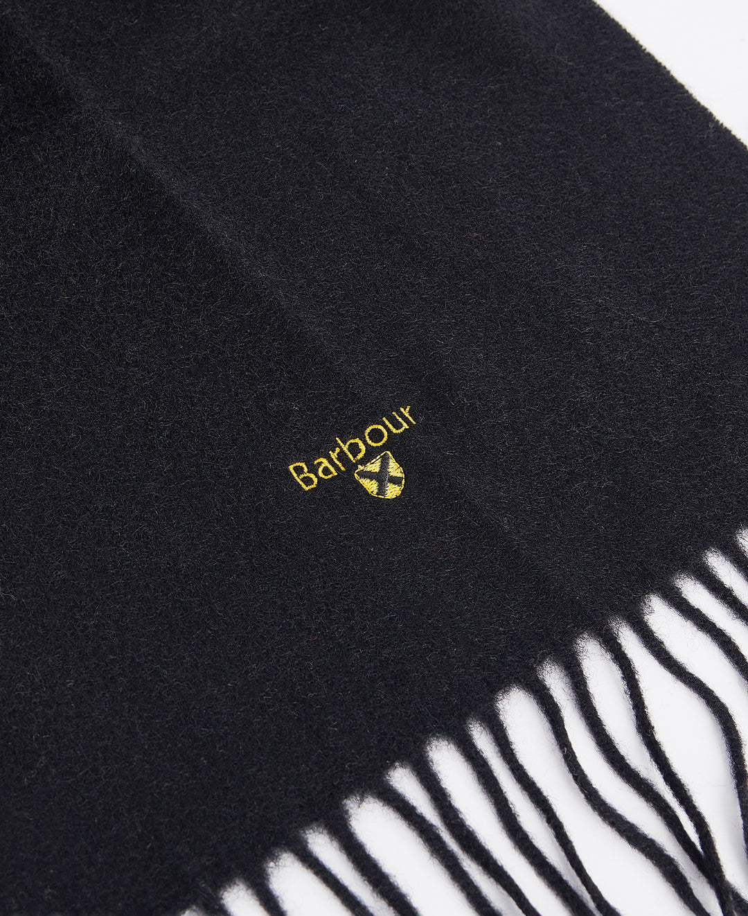 Barbour Plain Lambswool Scarf - Black