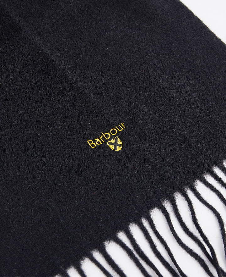 Barbour Plain Lambswool Scarf - Black