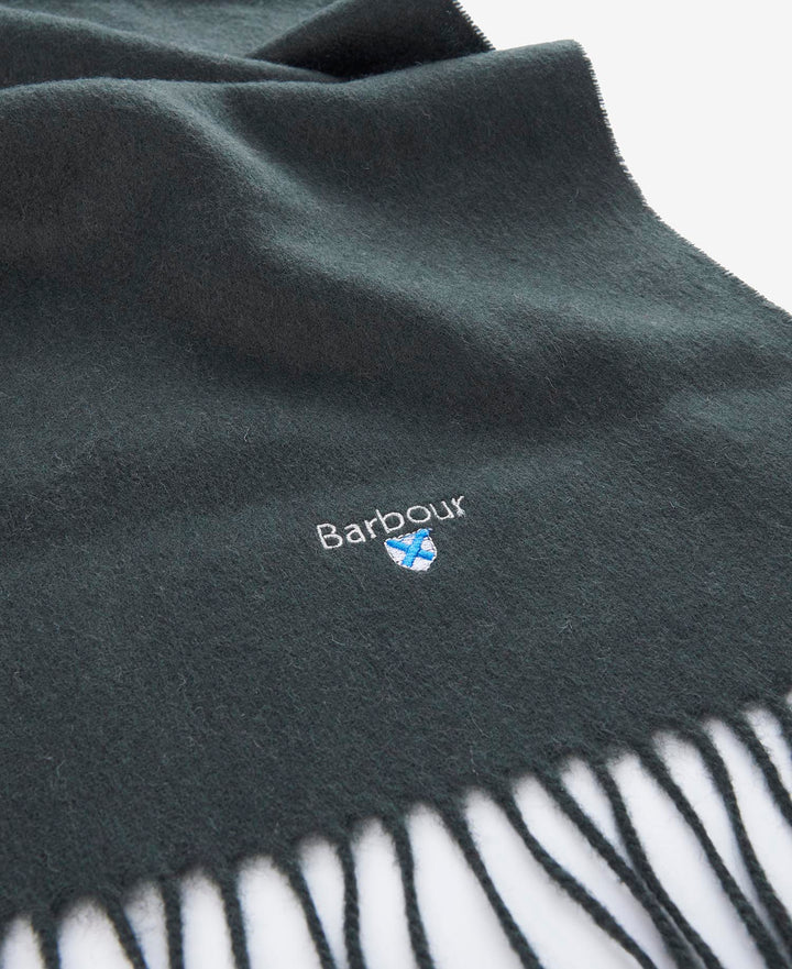 Barbour Plain Lambswool Scarf - Forest Green