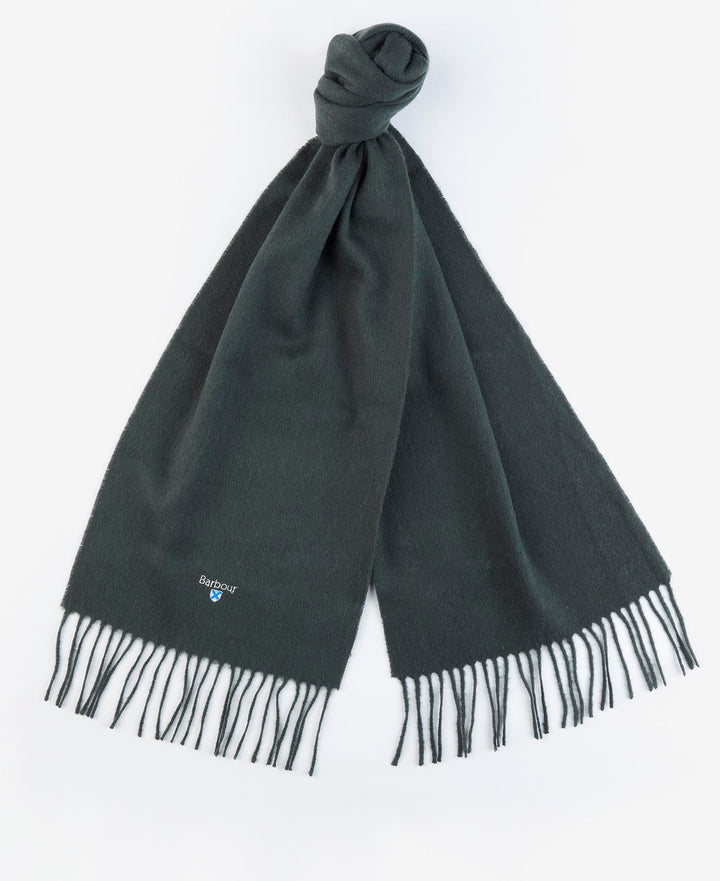 Barbour Plain Lambswool Scarf - Forest Green