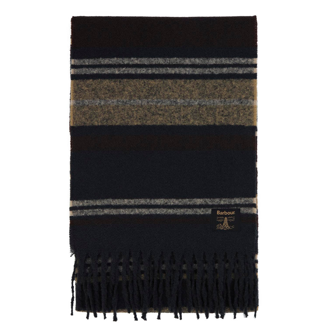 Barbour Alston Stripe Scarf - Birchwood Mix Tartan