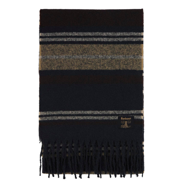 Barbour Alston Stripe Scarf - Birchwood Mix Tartan
