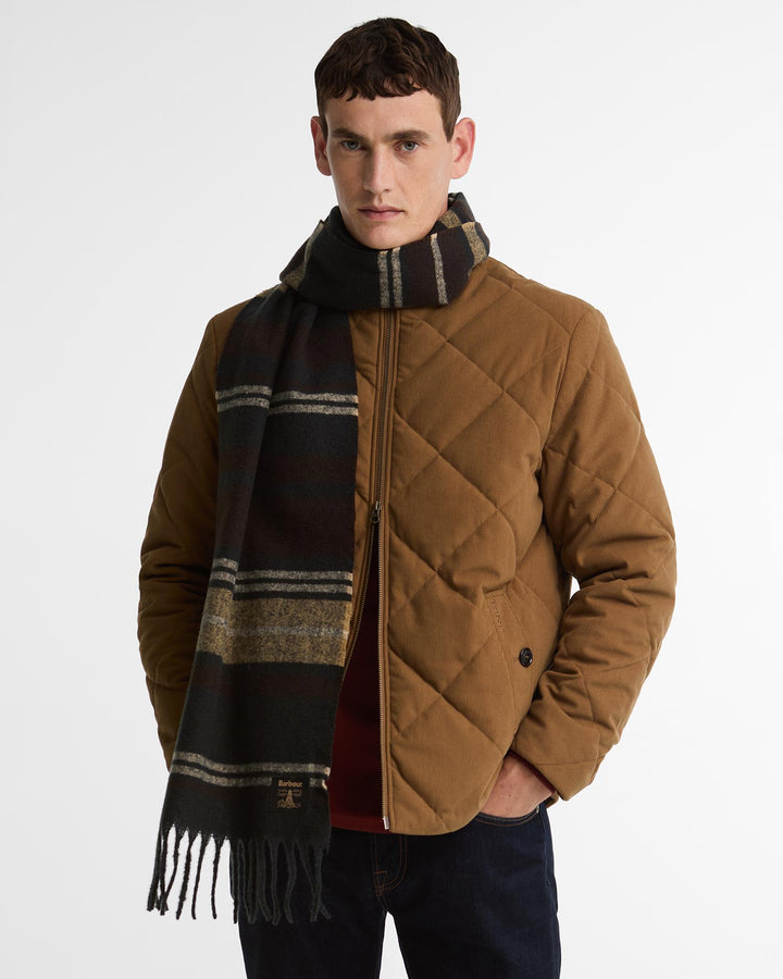 Barbour Alston Stripe Scarf - Birchwood Mix Tartan