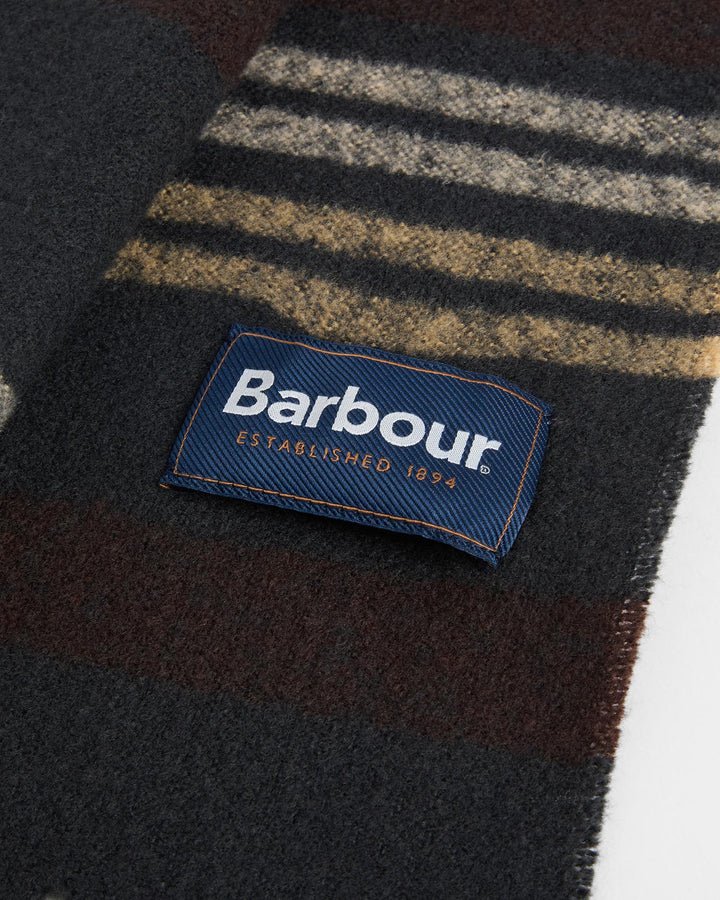 Barbour Alston Stripe Scarf - Birchwood Mix Tartan