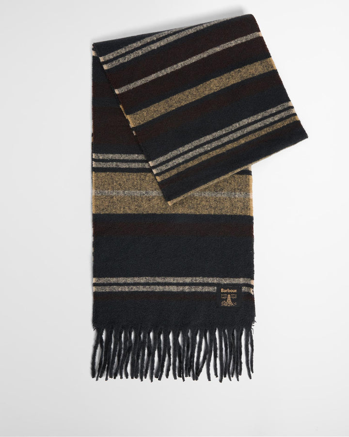 Barbour Alston Stripe Scarf - Birchwood Mix Tartan