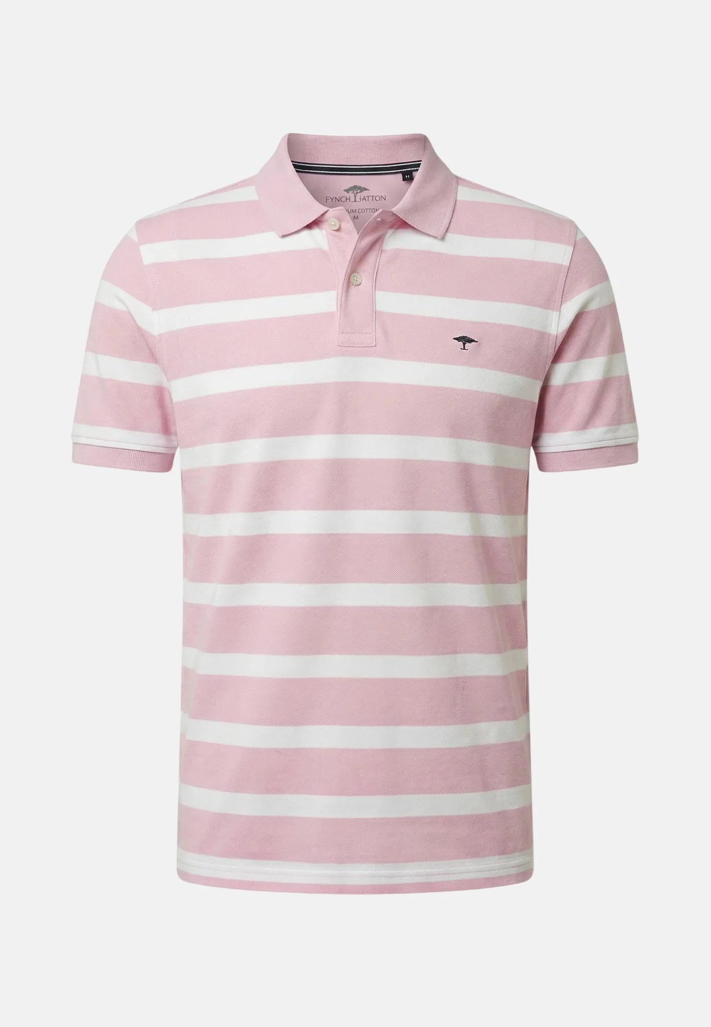 Fynch Hatton Premium Cotton Striped Polo Shirt