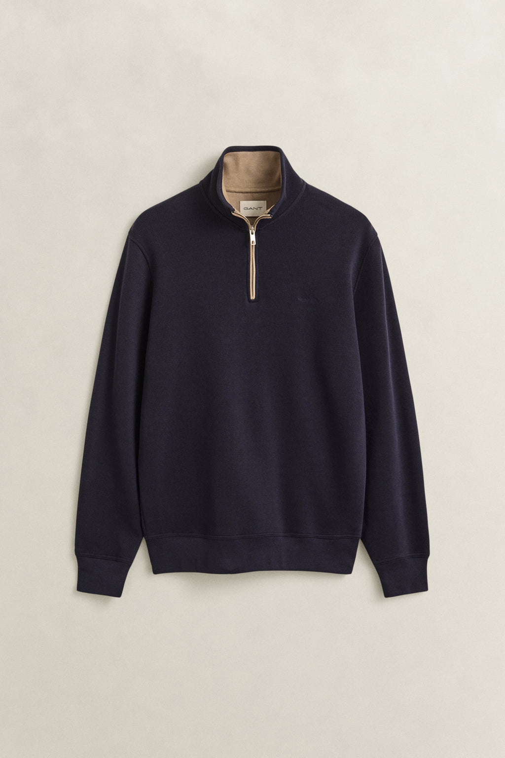 GANT Sacker Rib Half Zip Jumper - Evening Blue