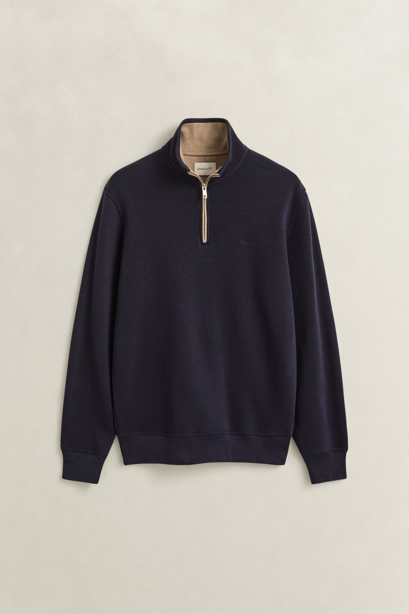 GANT Sacker Rib Half Zip Jumper - Evening Blue