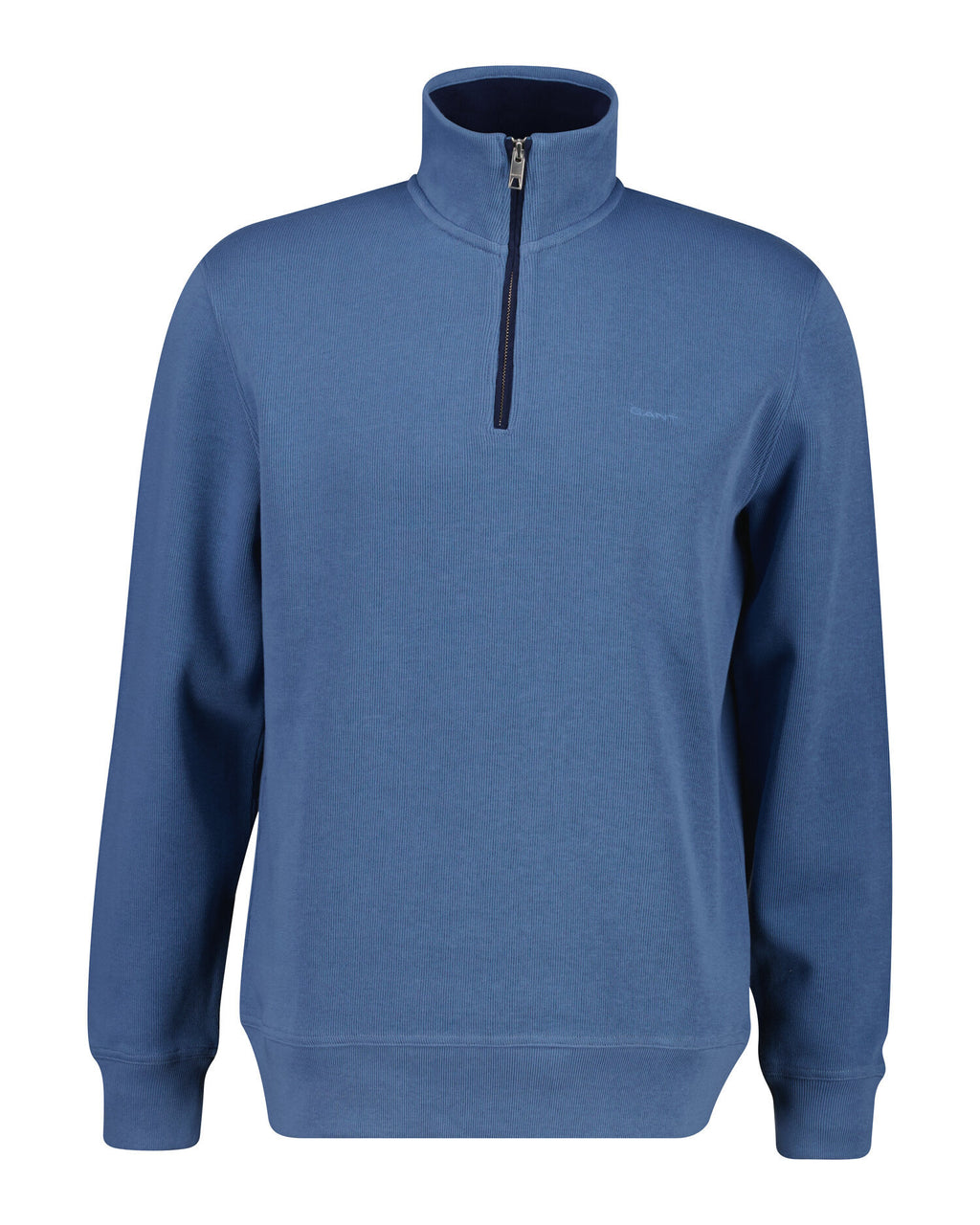 GANT Sacker Rib Half Zip Jumper - Blue Horizon