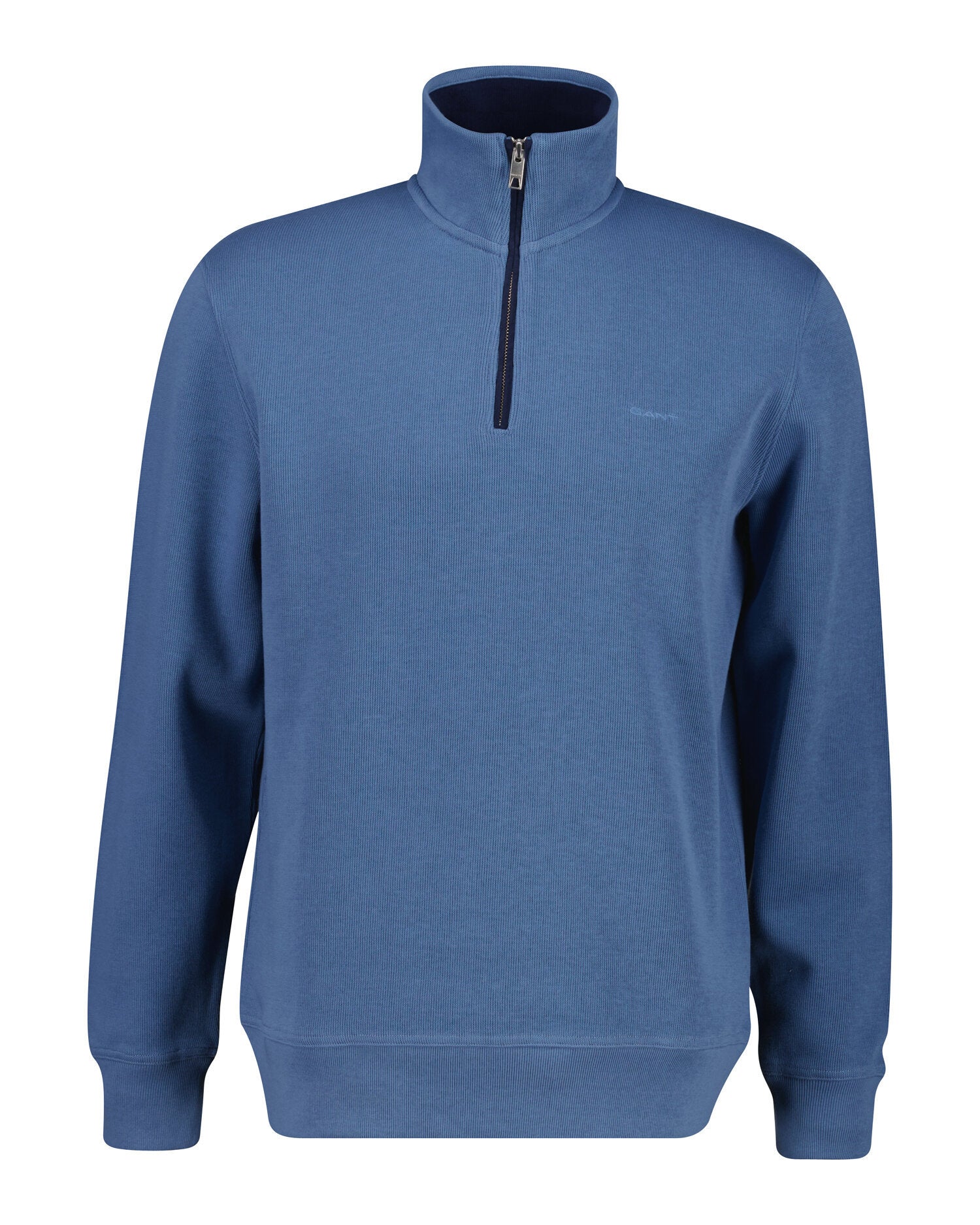GANT Sacker Rib Half Zip Jumper - Blue Horizon
