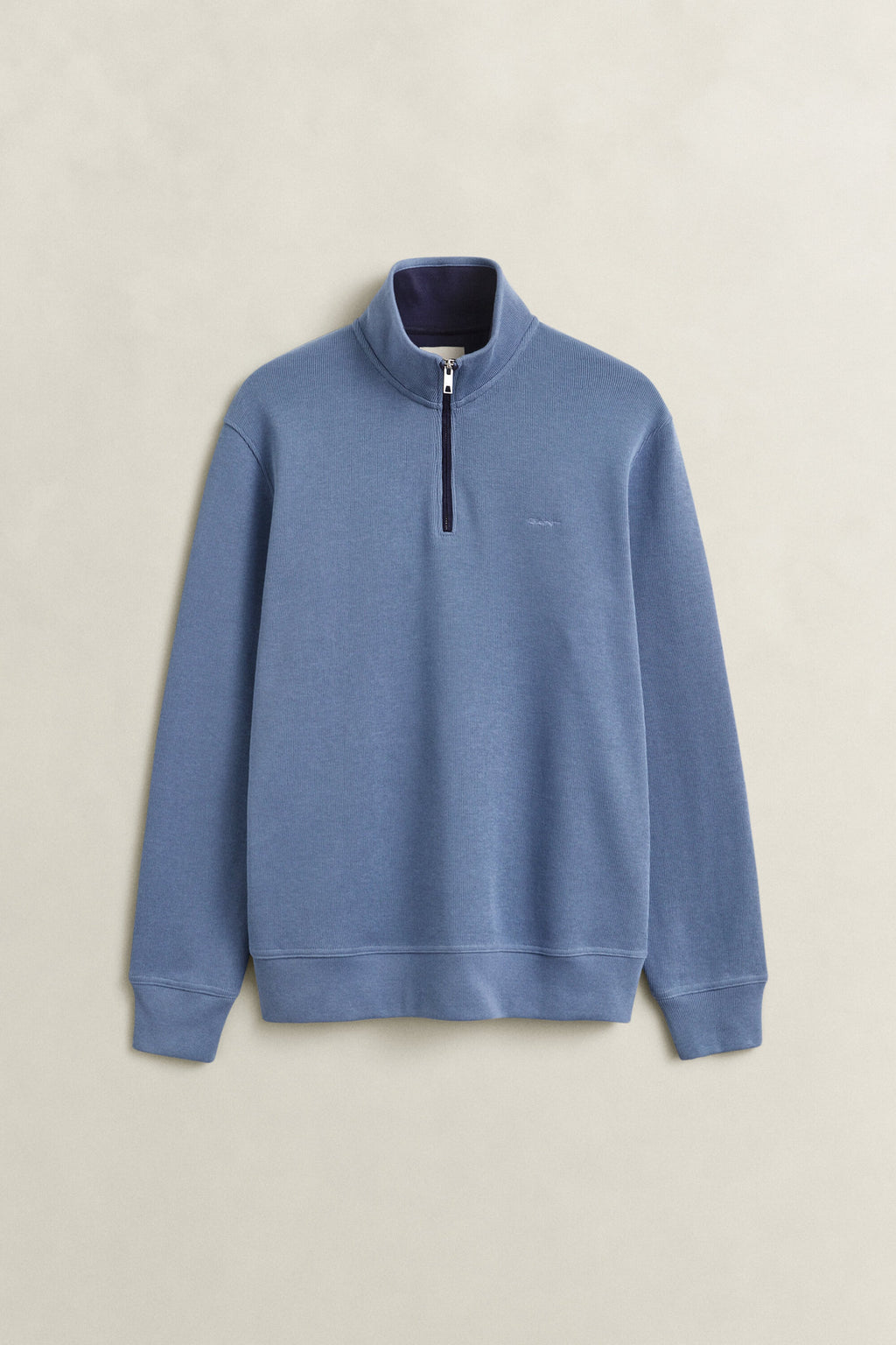 GANT Sacker Rib Half Zip Jumper - Blue Horizon