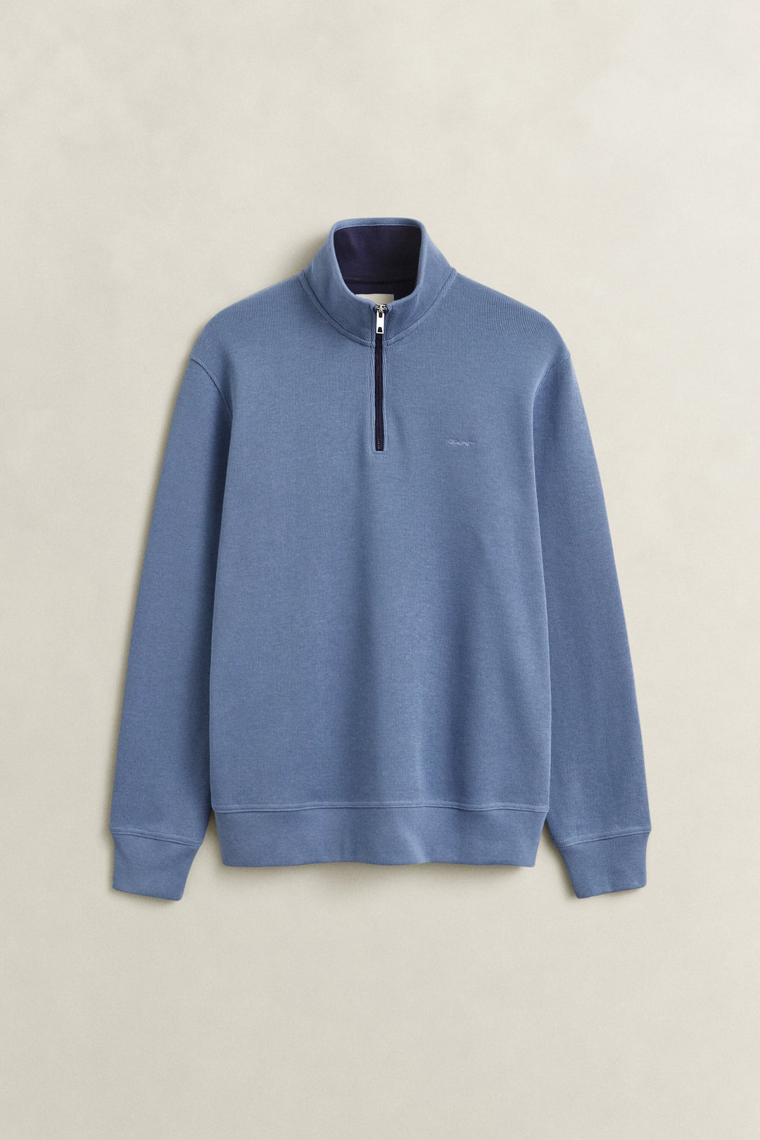 GANT Sacker Rib Half Zip Jumper - Blue Horizon
