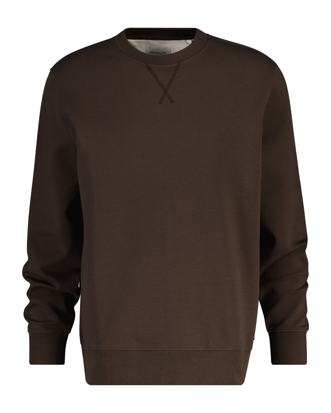 GANT Interlock Crew Neck Sweatshirt - Black Brown