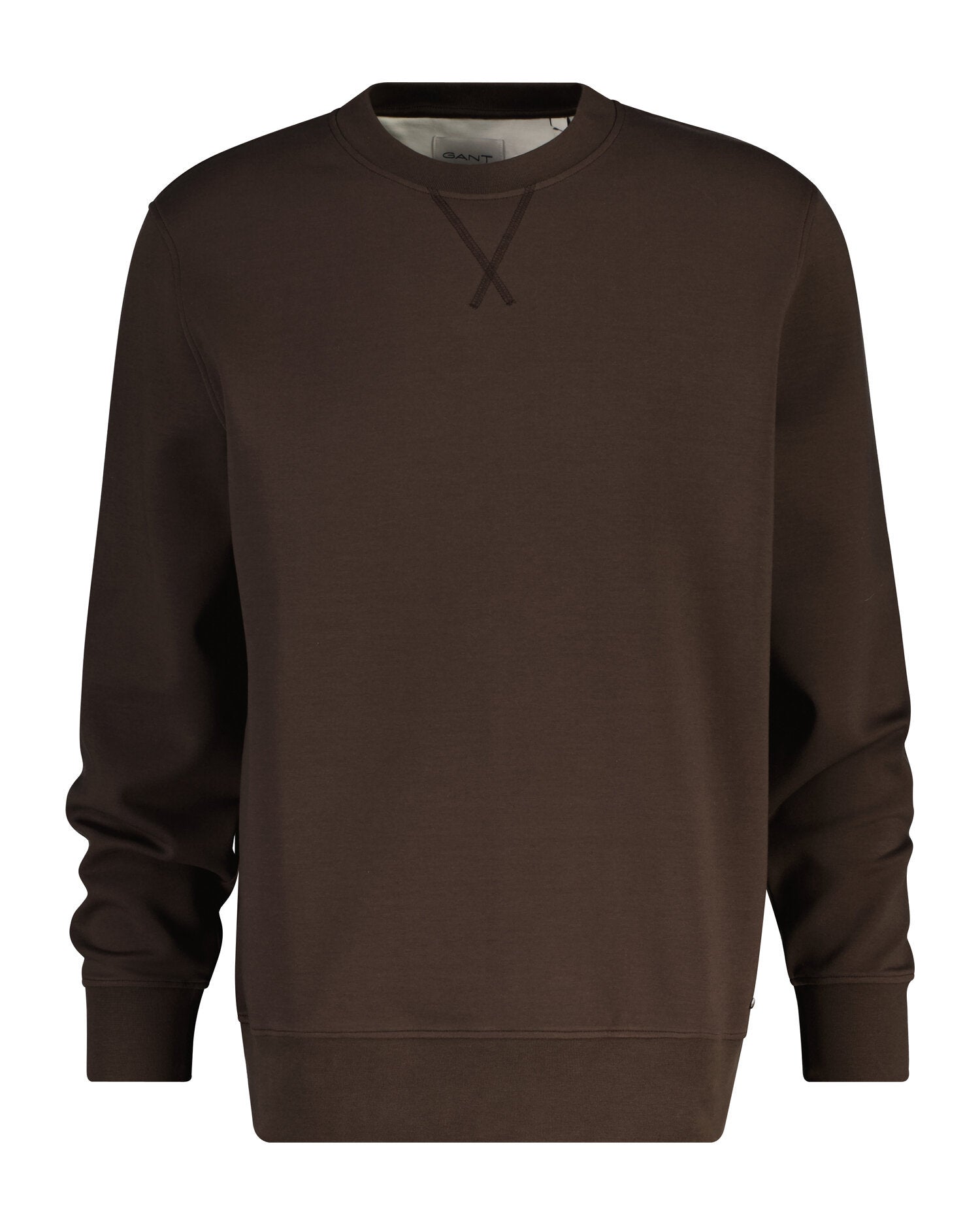 GANT Interlock Crew Neck Sweatshirt - Black Brown
