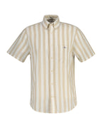 Gant Striped Linen Blend Short Sleeve Shirt