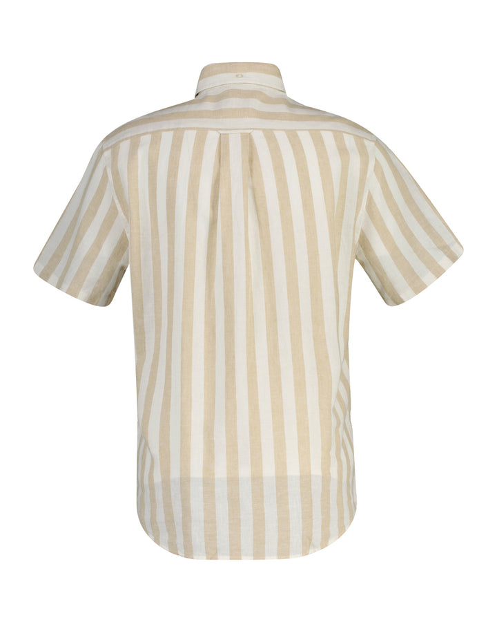 Gant Striped Linen Blend Short Sleeve Shirt