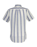 Gant Striped Cotton/Linen Short Sleeve Shirt