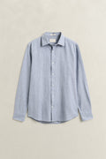 GANT Regular Flannel Melange Stripe Shirt - Light Blue