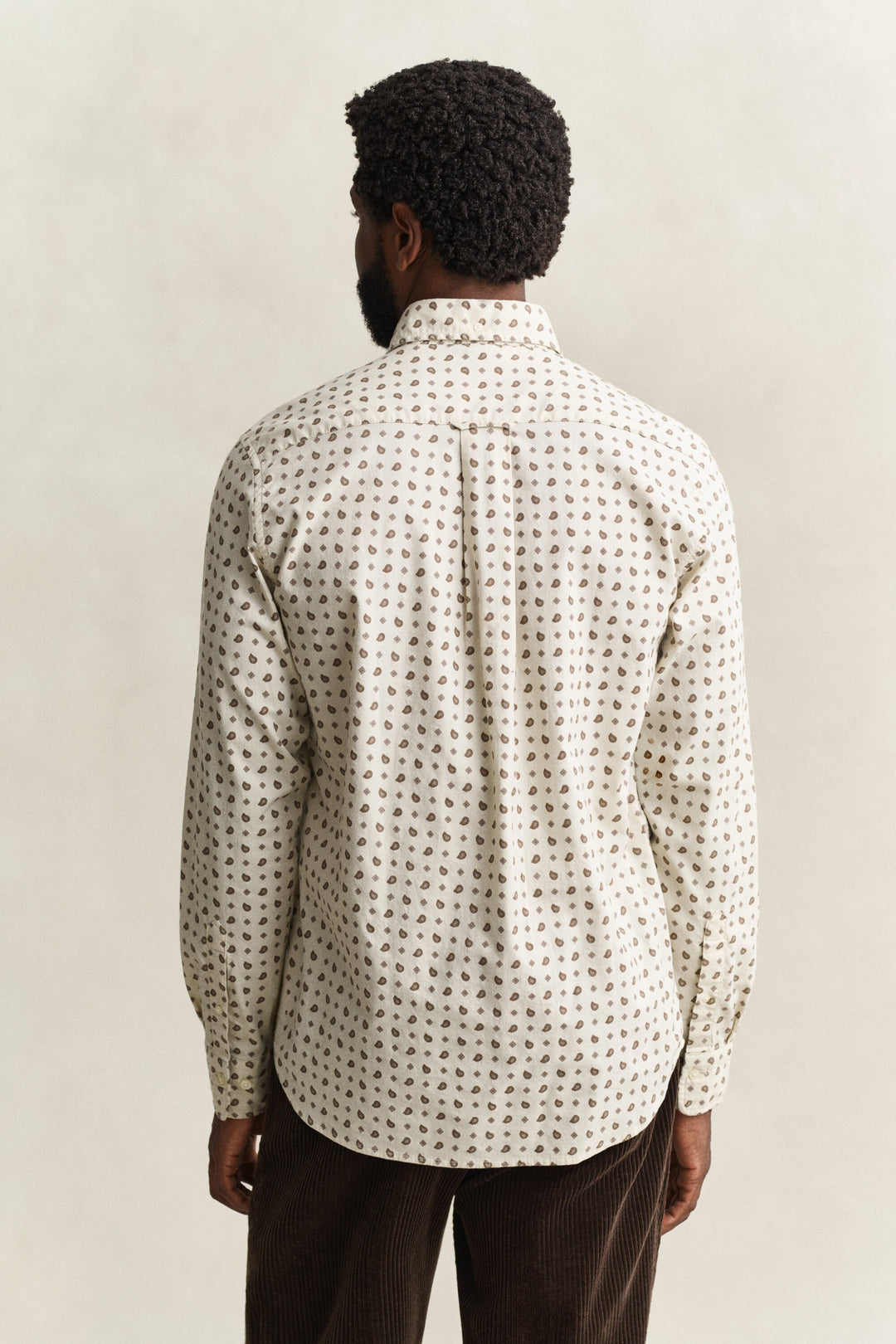GANT Regular Printed Wintertwill Shirt - Sand