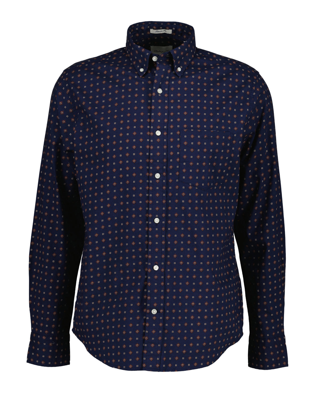 GANT Regular Printed Wintertwill Shirt - Classic Blue