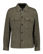 GANT Regular Herringbone Overshirt - Black Brown