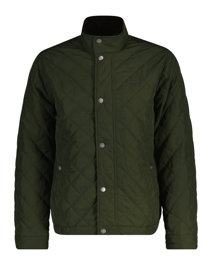 GANT Quilted Jacket - Dark Moss Green
