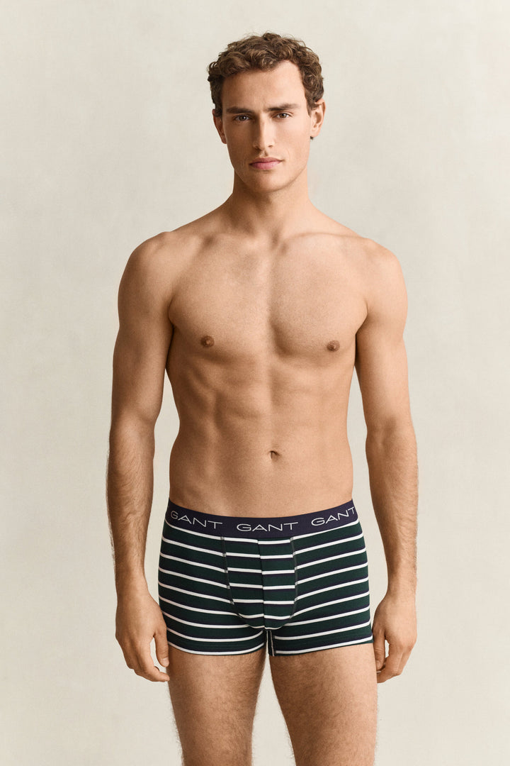 GANT Striped Trunk 3-Pack - Tartan Green